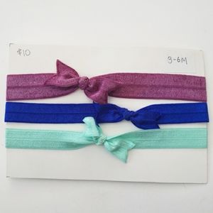 3/$20 Bundle of 3 baby girls bow headband hair accessories, Size 3 to 6 months